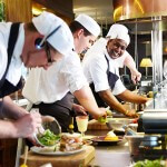 Chefs preparing food