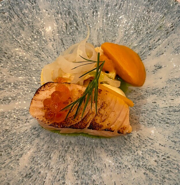 Salmon dish from Beat 6 restaurant Glasgow