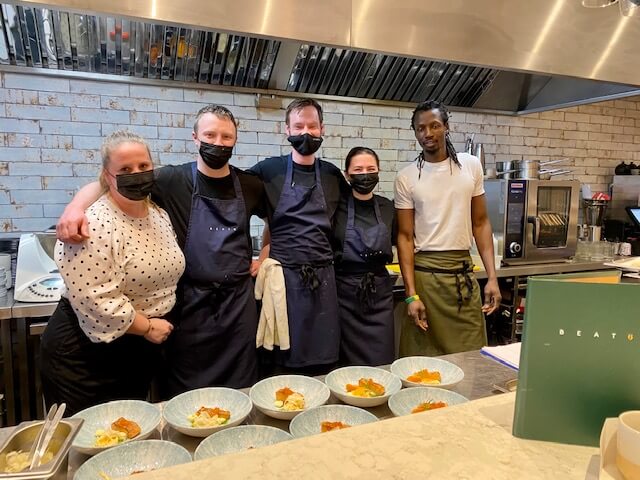 Chef and Front of House Team at Beat 6 Glasgow